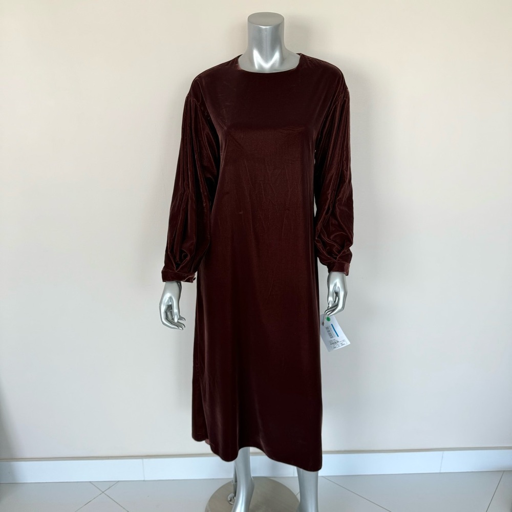 NWT!!! L’Autre Chose women oversized velvet dress size 38 IT or XS Retail 636$